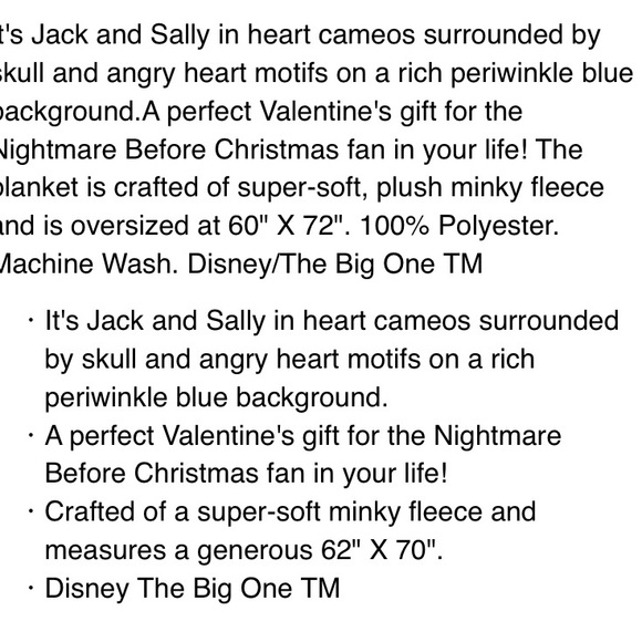 The nightmare before Christmas  Throw Blanket - Picture 4 of 4